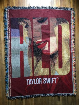 Rare Alternate Taylor Swift Red Woven Blanket Throw Wall Tapestry Concert Tour