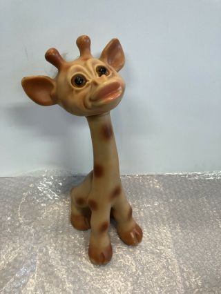 Thomas Dam Giraffe Troll Animal 12 " 1960’s Rare Toy