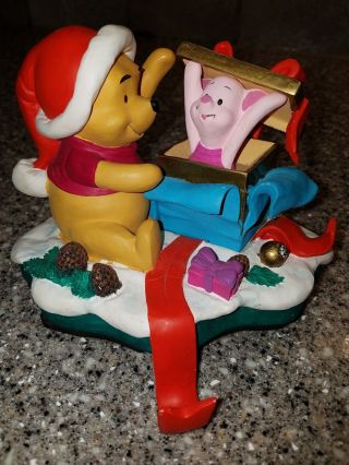 Disney Winnie The Pooh & Piglet Christmas Stocking Holder Presents Rare