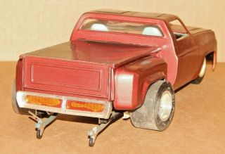 RARE Vintage 1/16? Scale 1970 ' s Chevy Pickup Dragster BUILT Plastic Model Car 5