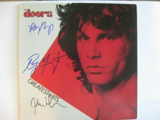 The Doors - Rare Autographed Album - Hand Signed By All Possible Four - " Hits " Lp
