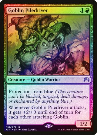 Goblin Piledriver Foil Magic Origins Nm - M Red Rare Magic Gathering Card Abugames