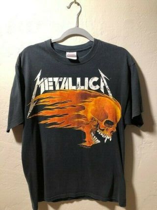 Rare Vintage 1994 Metallica Concert Tour Flaming Skull T - Shirt Men 