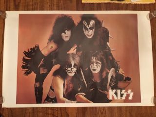 Kiss Poster Alive Era Outtake Ace Frehley.  Peter Criss Rare Ex,
