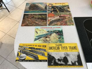 7 Rare 1940s 1950s American Flyer Train Catalogs Very Good -