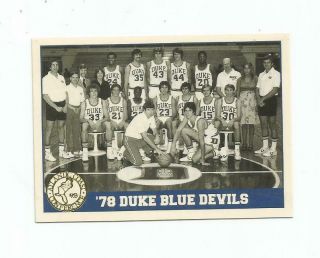 1978 Duke Blue Devils 92 - 93 25 Acc Tournament Champs Card (rare Gold Version)