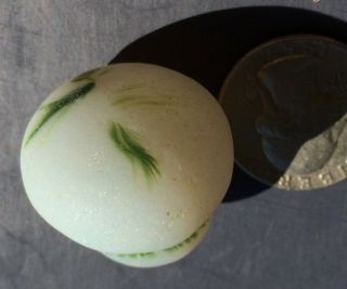 Real Santa Cruz Davenport Sea Glass Rare Collectors Piece Green & white MUSHROOM 5