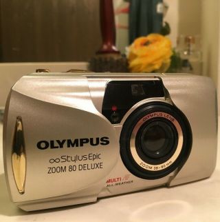 Olympus Infinity Stylus Epic Zoom 80 Deluxe Film Camera - RARE 2
