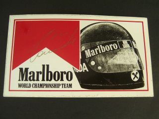 Rare Vintage Marlboro Sticker Niki Lauda 1974 Scuderia Ferrari