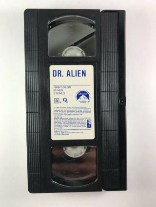 Dr.  Alien 1989 VHS Judy Landers Bill Jacoby Phantom Video RARE Comedy HTF Scifi 3