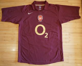 Arsenal London 2005/2006 Home Soccer Football Shirt Jersey Highbury Nike Rare
