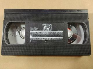 Rare Winnie The Pooh And Christmas Too VHS Blockbuster Video Clamshell Disney 5