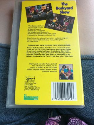 VERY RARE Barney Tape - The Backyard Show (VHS,  1988) 3