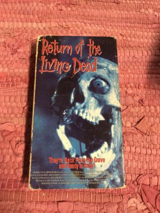 Return Of The Living Dead Vhs Extremely Rare Release Hemdale Horror