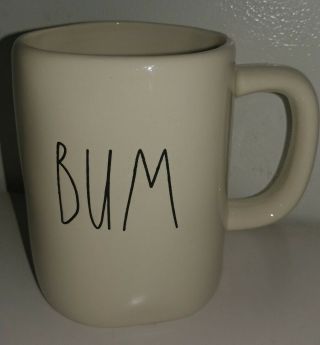 Rae Dunn By Magenta Coffee Mug In Large Letters " Bum " Htf Rare