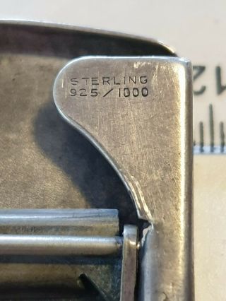 Rare Vintage Sterling Silver Belt Buckle Sterling 925/1000 5