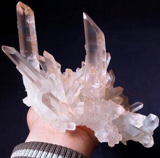 Rare Huge Elestial Angel Pink Lemurian Quartz Crystal Cluster - Touch The Angel