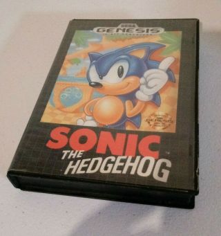 Sonic The Hedgehog Sega Genesis Complete Rare Standard Version Cleaned