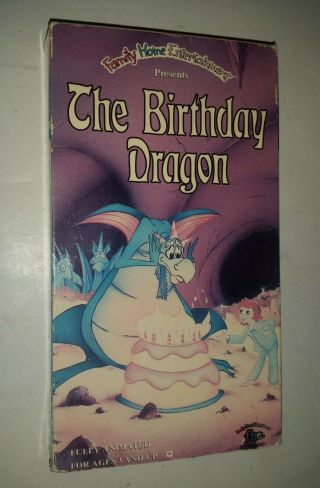 The Birthday Dragon (vhs,  1991) Rare Oop Cartoon F.  H.  E.  Railway Sequel