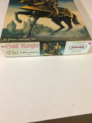 1965 Aurora The Gold Knight of Premium Model Kit Rare empty Box Only 2
