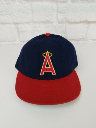 Vtg California Angels Mlb Era 7 1/2 Hat Cap 80s Los Angeles Rare Fitted Pro