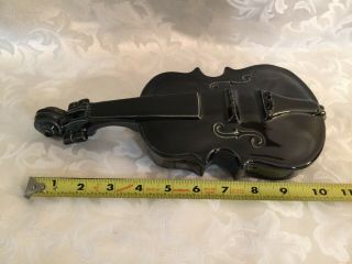 VERY Rare Vintage McCoy Pottery Gloss Black Violin 10 1/2 