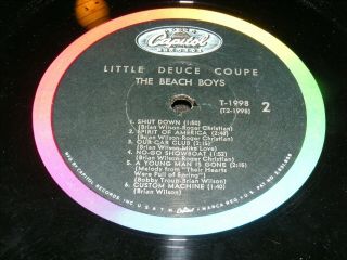LITTLE DEUCE COUPE The Beach Boys LP with Rare Hype Sticker Cover Captl 4