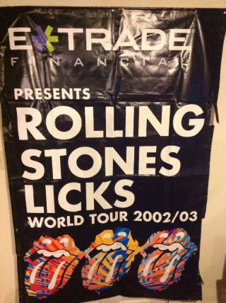 The Rolling Stones Licks World Tour 02/03 Giant Vinyl Poster Rare