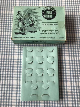 Subbuteo Cricket Vintage Empty Box 00 Scale Fielders Rare Toy 60s Standard