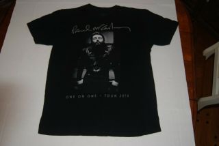 Paul Mccartney One On One Tour T - Shirt 2016 Size L (black) 100 Cotton Rare