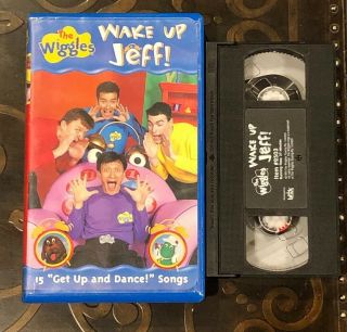 Htf‼ Rare‼ The Wiggles: Wake Up Jeff Vhs Blue Clamshell 1999 • Vgc‼ • S/h‼