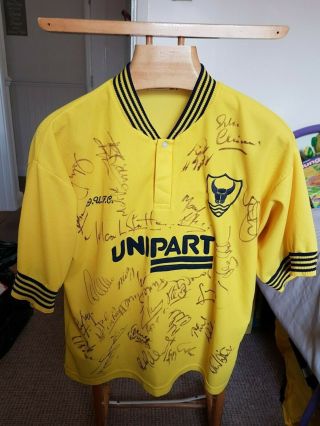 Rare Old Oxford United Squad Signed 1996 Football Shirt Size Large