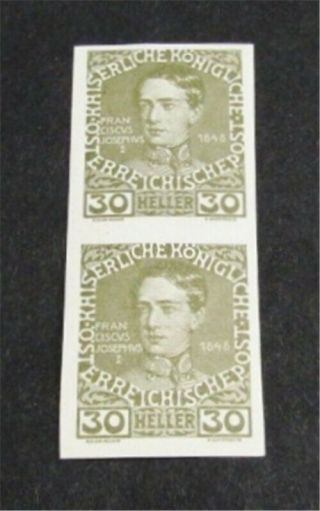 Nystamps Austria Stamp 119a Og Nh Rare Imperf Proof