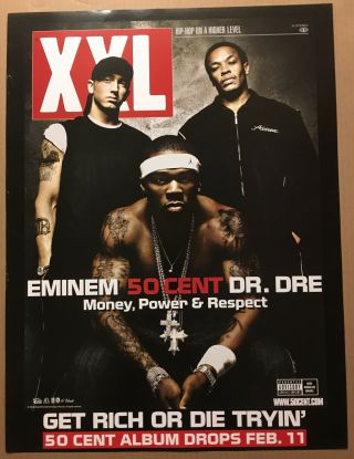 Eminem 50 Cent Dr.  Dre 2003 Ultra Rare Retail Promo Poster For Show & Rich Cd