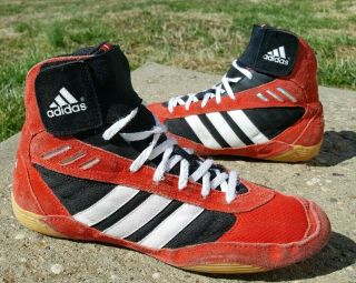 Rare Red Adidas Pretereo Wrestling Shoes Size 10
