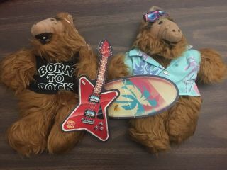 Rare Burger King 1988 Many Faces Of Alf Hand Puppet Born To Rock Surfer