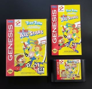Tiny Toon Acme All - Stars - Sega Genesis Game Complete - Rare