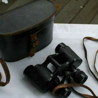Rare Vintage Perfex 8x Binoculars & Case Stereo Made In France Look Wow Nr