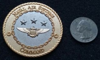 Rare 3 Star Admiral Naval Air Systems Command Navair Usn Navy Us Challenge Coin
