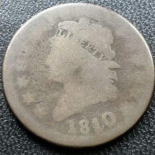 1810 Over 09 Large Cent Classic Head One Cent 1c Rare Circulated 17700