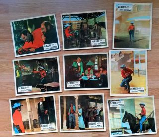 Audie Murphy The Texican - 9 Rare German Lobby Cards 1966 - Broderick Crawford