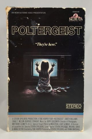 Poltergeist 1982 Mgm Vhs Rare Horror Vintage Book Box