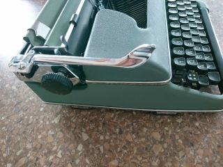 Rare Olympia SM2 Typewriter Green QWERTZ - Textile Industry Keys - 3