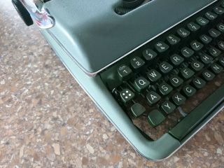 Rare Olympia SM2 Typewriter Green QWERTZ - Textile Industry Keys - 8