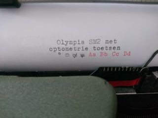 Rare Olympia SM2 Typewriter Green QWERTZ - Optometry Keys - 5