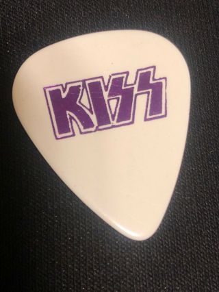 Kiss Purple Foil Signed Logo Rare Paul Stanley Autographed Guitar Pick Tour