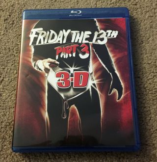Friday the 13th Part 3 (1982) Blu - ray Disc w/ 3 - D Glasses 2009 RARE OOP Blu Ray 2