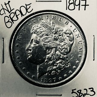 1897 Morgan Silver Dollar Coin 5823 Rare Estate