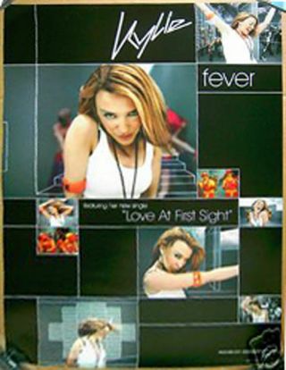 Kylie Minogue Rare 2001 U.  S.  Retailer Promo Poster - - Fever Love At First Sight