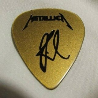 Metallica Very Rare Esp Gold Kirk Hammett Signature Guitar Pick
